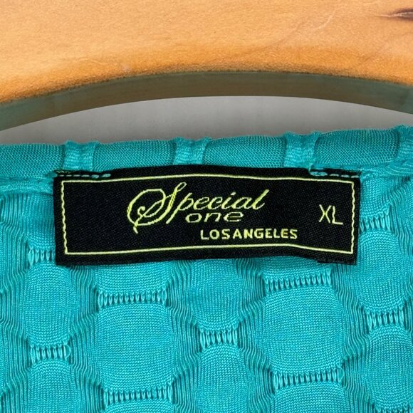 Special one Womens Textured 2 Piece Crop Top Leggings pants Set teal size XL new - Picture 7 of 13